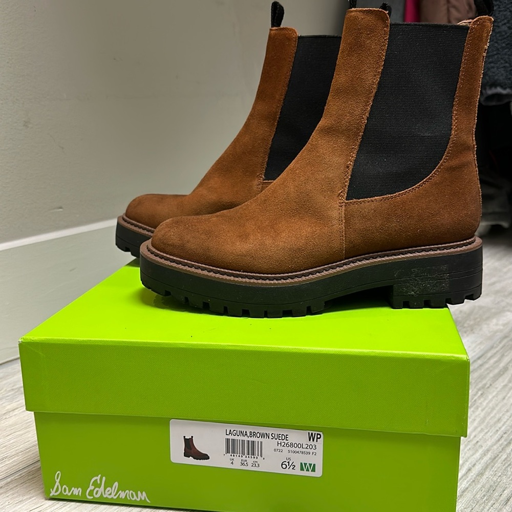Sam Edelman Laguna Brown Suede Boots